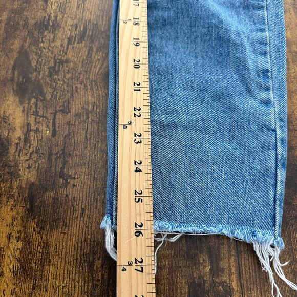 Free People blossom rigid skinny jeans size 27 high rise button fly distressed - Picture 14 of 15